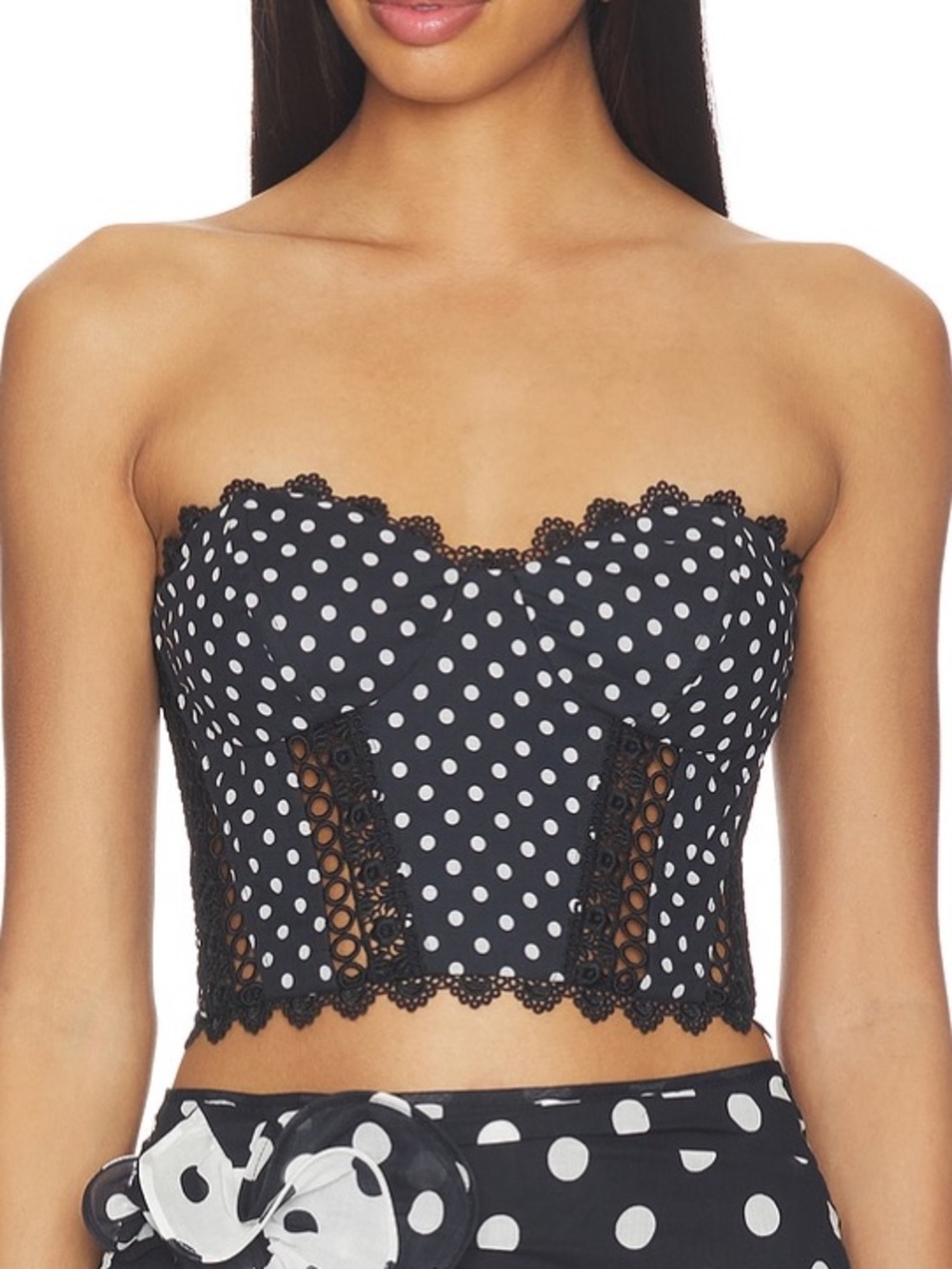 Charo Ruiz Top Flare in Blacks Dots